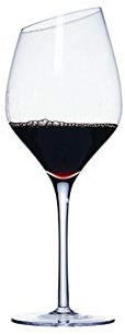 HAODUOO Bicchiere da Vino con Rossetto Obliquo Bicchiere da Vino Dorato Bordeaux Bicchiere Bordeaux Bevanda da Bar(Golden)