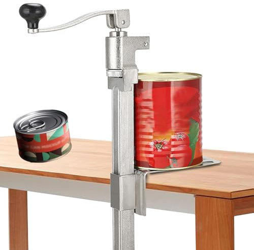 Abrelatas Comercial, abrelatas Industrial de Acero Inoxidable Resistente de 19 Pulgadas, abrelatas de Banco Manual para cocinas industriales, hoteles, fábricas de Alimentos, Corte rápido y eficiente