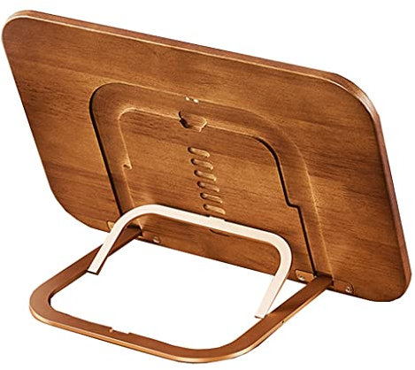 WOTZOV Buchständer zum Lesen, Kochbuchhalter aus Holz, Laptopständer für die Couch mit 8 Winkeleinstellungen, Home-Office-Ständer für Lehrbücher, Musikdokumente, Tablet-Displays
