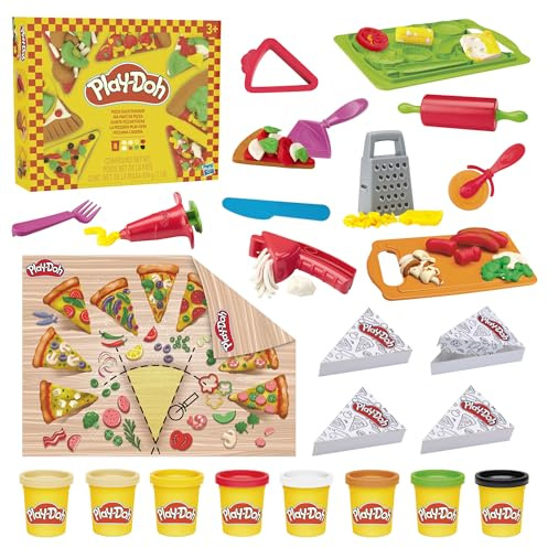 Play-Doh Pizza Slice Playset, Play Food Kitchen Toys for Kids, Arts & Crafts for Boys & Girls 3+ (Amazon Exclusive)