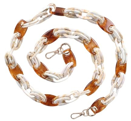 DONGKER Taschenkette 120cm, Farbiger Acryl Kette Trageriemen Schulterriemen mit Haken, Ersatzgurt für Taschen, DIY Handtaschen, Umhängetasche, Tragetasche, Schultertasche