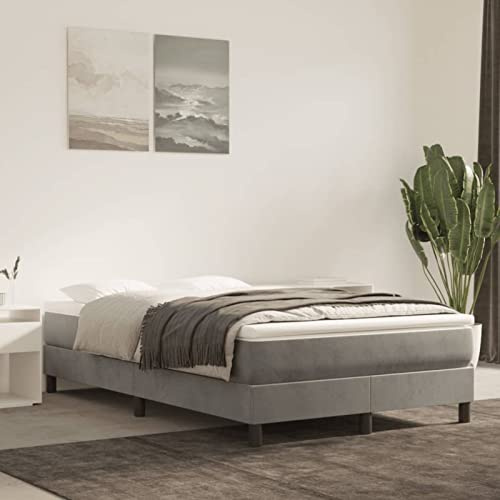 Festnight Bett ohne Kopfteil 120x200 cm Jugendbett Bettgestell Doppelbett Einzelbett Polsterbett Samt Gästebett Bettrahmen Schlafzimmer Bett Jugendzimmer