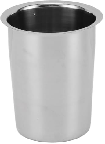 Porte-ustensiles en Acier Inoxydable, Stockage de Couverts de Grande capacité, Cylindre de Couverts avec Design élégant Simple pour Table à Manger de Table de Cuisine de Comptoir (Sans trous)