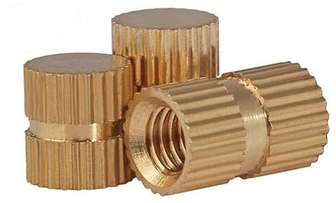 Messing-Gewinde-Einspritzmutter, Rändelmutter, Blind-Einsteckmutter, Einsteckteil aus Messing, eingebettetes Teil, M5, M6, M8, 10 Stück, M8 x D10 x L12