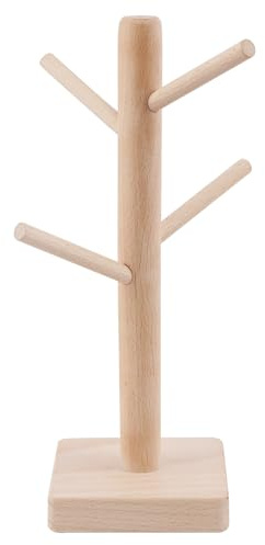KINDPMA Arbre à Tasse à café Bois, Arbre Porte-Gobelet, Support de Tasse Mug, Support à Bretzel, Porte-Tasses en Bois