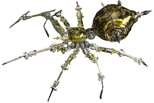 Rxbycxshi 3D Metall Puzzle Krieg Spinne Modellbausatz für Erwachsene, Steampunk Insekt Metall Spinne Modell, 2026 Adventskalender Kreative Desktop Dekoration Ornamente Geschenk