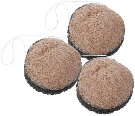 CIYODO 3piezas Borla Limpiadora de Esponja Limpiadora Reusable Unidades Natural para Limpieza Profunda para Baño y Ducha