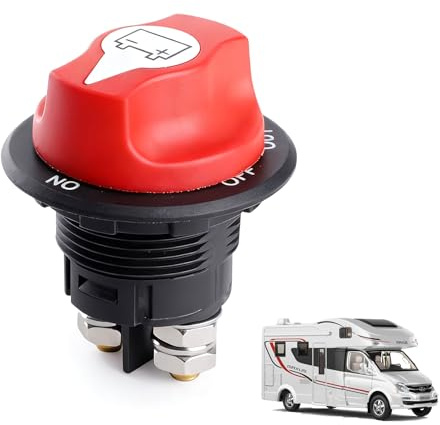 12V-24V 100A Coupe Circuit Batterie, Interrupteur de Déconnexion de Batterie, Principal ON-OFF étanche pour Voiture, Moto, Bateau, Camion et Véhicule, pour économie d’énergie et sécurité