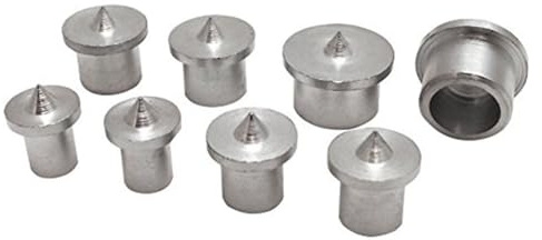 Tidevib 8pcs Hollow Dowel Pin Locator Kit for Woodworking, 6/8/10/12mm Chrome-Plated Alignment Tool Set