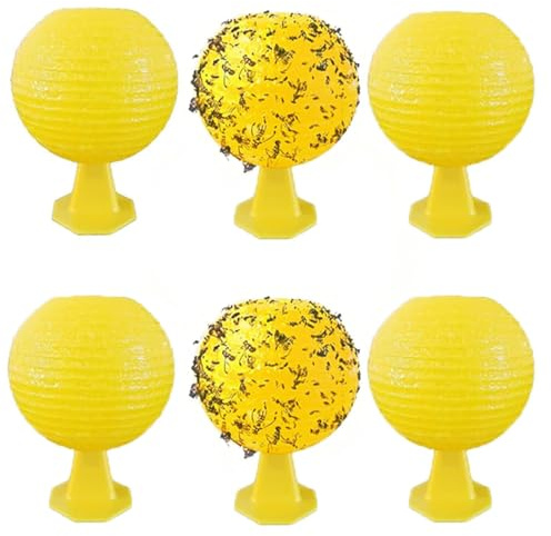 Fruchtfliegenfallen, 6PCS Klebrige Fruchtfliegenfallenbälle, Fliegenfalle für Fruchtfliegen, für Fruchtfliegen,Mücken Und Spinnen, für Küche,Balkone,Innenhöfe(6pcs)