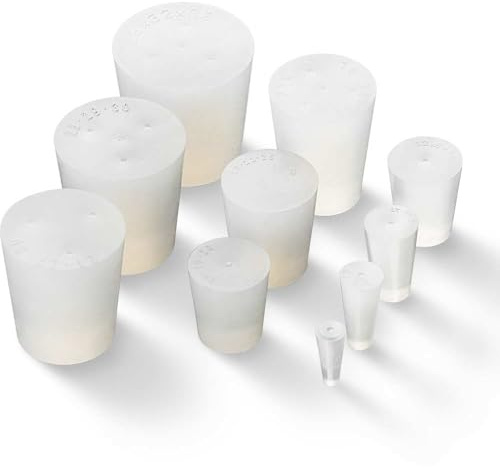 Tuuters 10x Silikonstopfen im Set, Konische Stopfen, Pfropf, Gummistopfen (Mix (1x Jede Größe))