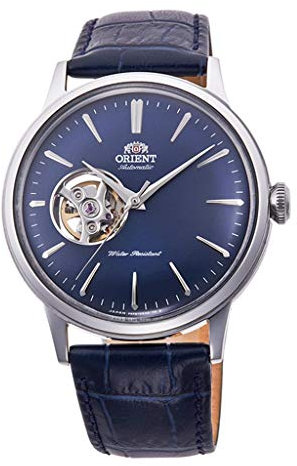 Orient Armbanduhr Herren Automatik, Leder Blau Edelstahl, Durchmesser 40,5 mm, RA-AG0005L10B