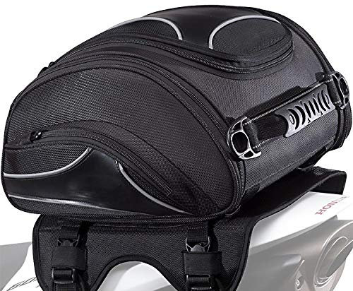 Motorrad Hecktasche kompatibel mit Bagtecs X20 Vario 14-20 l Soziussitz/Gepäckträger Verstellbar 2 Spanngurte