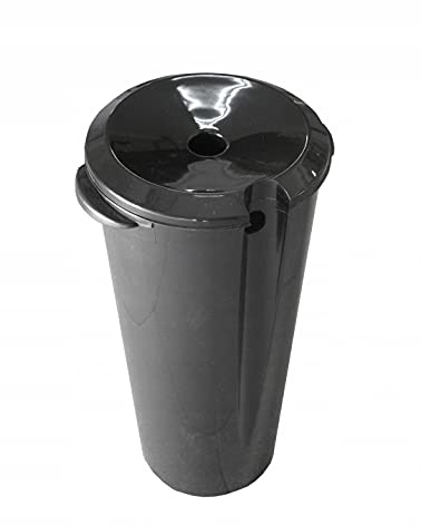 PONIK'S PROFESSIONAL - Mobiler Eimer | Kunststoffeimer | mit Deckel | Waschbecken Zubehör | Ideal für Friseursalon | Schwarz | 10L