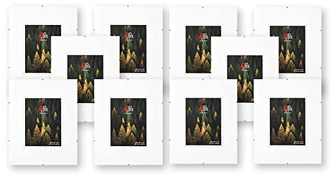 aFFa frames Cornice In Vetro Con Clip Per Foto/Immagini/Poster Per Casa E Ufficio | Design Minimalista Con Clip In Metallo | Plexiglass, HDF, 21x29,7 cm | 1 Confezione Da 10