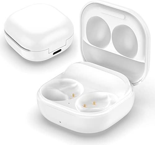 Kabelgebundene Ladehülle kompatibel mit Samsung Galaxy Buds2, Ersatz-Ladegerät-Dockingstation für Galaxy Buds 2 Bluetooth-Ohrhörer (weiß)