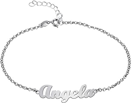 Mi Joya Personalizada - Pulseras Personalizadas con Nombre - Plata de Ley - Regalo para mujer, niña, pareja