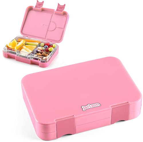 Jarlson® Porta Merenda Bambino & Bambini [CON 6 SCOMPARTI] - Portamerenda Bambini Scuola - Porta Pranzo Ragazzo & Ragazza - Portapranzo - Lunch Box - Porta Colazione (850ml - Rosa)