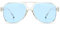 YUELUQU Polarisierte Sonnenbrille Damen Herren Retro 70er Jahre Vintage Eckig Kunststoff Trendy Damen Herren Sonnenbrillen (Transparent-blau)
