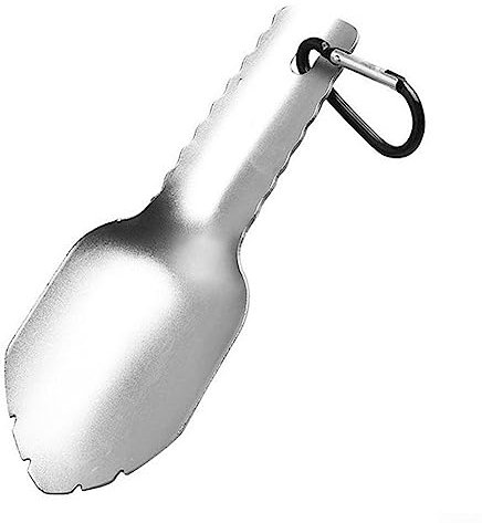 DAZZLEEX Aluminum Shovel, Sand Scoop Ultralight Multi Tool For Camping Metal Detecting And Treasure Hunting 15.5 * 5.2cm