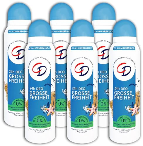 6er Pack CD 24h Deospray Große Freiheit Deodorant Deo 6x 150 ml