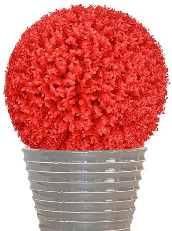 ATYUJKB Planta Artificial Bola de Boj 30cm, Bola de Topiario de Boj, Bola Artificial de Decoracion, Sustituto de Árbol de Topiario, Bola de Flores Topiarias Sepak Takraw, Decoración de Bodas