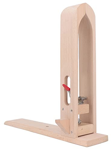36,5cm/14,37 Zoll Leder Nähpony Verstellbarer Winkel Hand Stitching Pony Buche Material Leder Nähen Pony mit Verstellbarer Spannstange für DIY Handnähen Leder Klemmen