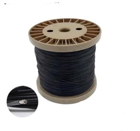 Drahtseil Schwarzer, mit PVC-Kunststoff beschichteter Edelstahl 304-Drahtseil-Kabeldurchmesser nach der Beschichtung des flexiblen weichen Stahlkabels (Size : 4mm 20 Meters)