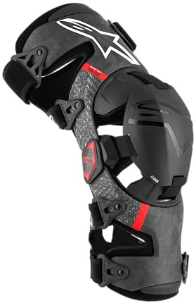 Alpinestars Supertech RK-10 Plasma Ginocchiere, nero/rosso, L