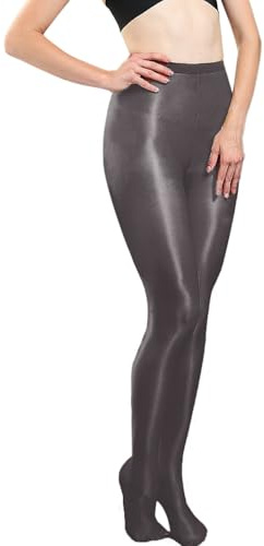 HTRUIYATY Femmes Sexy Collants Brillants de Danse Huile Bas de Soie Réfléchissant Lumineux Collants Shaping 70D