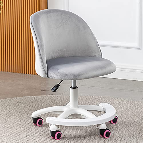 Verstellbarer Kinder-Schreibtischstuhl mit Rollen für bessere Körperhaltung, ergonomischer Drehstuhl für Kinder, Grau, 56 x 56 x 69 cm, 79 cm