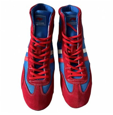 REIJAX Scarpe Rosso Da Sambo Interni, Judo, Wrestling, Stile Leggere Adulto, Per Esercizi Con Pesi Palestra, Calzature Con Suola Morbida, Sneakers Da Uomo Donne Da Ginnastica, 35-45 EU