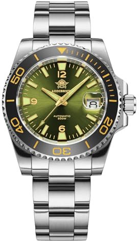 ADDIESDIVE taucheruhr Herren automatik 200m NH35A automatik herrenuhr BGW9 Super Leuchtend Keramiklünette analoge Uhr Herren AD2085