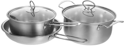 HOLIDYOYO Pot à Lait Avec Couvercle Marmite à Soupe Casserole Acier Inoxydable Ustensiles De Cuisine Surface Lisse Transfert De Chaleur Rapide