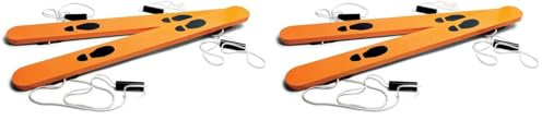 BS Toys Ski De Fond - Entraînement De L'Équilibre pour Enfants Et Adultes - Ensemble De Skis en Bois pour Une Marche Coordonnée - Amusant À L'Intérieur Et À L'Extérieur - A Partir De 3 Ans - Marron