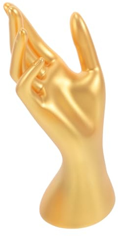 Beaupretty Modelo de Mano maniquí Titular de la joyería decoración de la Mano escaparate de la Mano sostenedores de la joyería de la Mano Soporte para Anillo de Mano el plastico Dorado