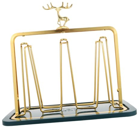 Anneome Desktop Glass Cup Holder with Tray Ironwork Cup Organizer for Kitchen and Restaurant Sturdy Storage Rack for Glassware Efficient and Breathable Design