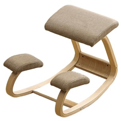 Generisch Kniestuhl, Ergonomischer Haltungsstuhl Aus Holz, Kniender Schreibtischstuhl Mit Hochelastischem Schwamm, Haltungskorrektur for Das Büro Zu Hause(Style 2)