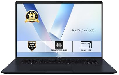 ASUS Vivobook 18 18 Pouces WUXGA PC Portable (AMD Ryzen 7 260, 16GB DDR5, 1TB SSD, AMD Radeon Graphics, Windows 11 Home) – Clavier AZERTY - sans Chargeur.