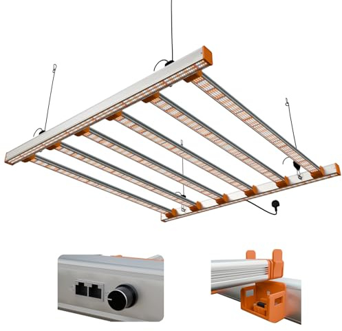 Aevorium Grow Light 720W LED Full Spectrum Plant Light for Indoor Growing — Modular Bar Design, Dimmable, Daisy Chain Linkable, 5×5ft Even Coverage for Seeds, Seedlings & Vegetables