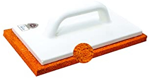 Handelskönig Reibebrett Kunststoff 140 x 280 mm Putzbrett mit Schwammscheibe, Reibebrett für Putz und Estrich, Schwammgummi feinporig 20 mm für Maurer und Fliesenleger