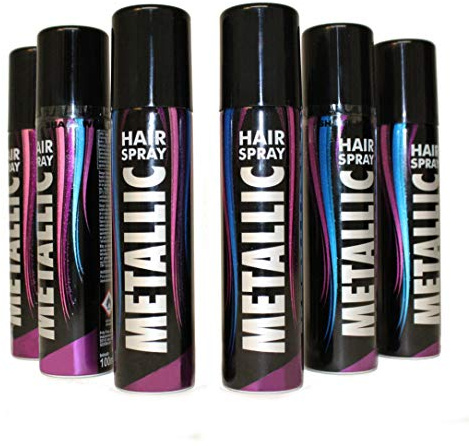 KarnevalsTeufel Haarspray Haarschmuck farbiges Spray für die Haare Metallic-Effekt (metallic grün)