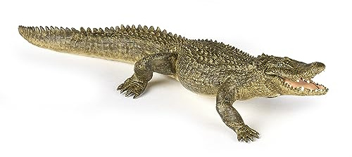 Große Alligator-Figur Spielzeug, Wildtiere-Kollektion, ab 3 Jahren | Sumpfgebiete erkunden und dabei spielend lernen | 19 cm lang | handbemalt | originelle Geschenkidee für Mädchen und Jungen