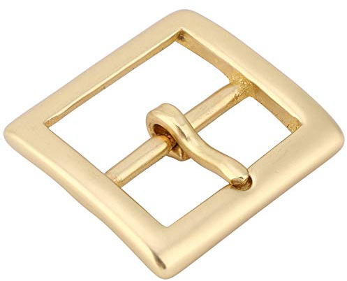 Hztyyier Fibbia in Ottone per Cintura, 4 cm, Fibbia Quadrata in Bronzo per Cintura in Pelle, 4 cm Width, for Everyday Use