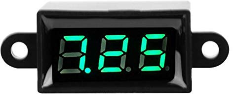 Akozon Voltmetro Digitale Amperometro 0,28 Pollici a Due Fili DC 3.0-30V Display a LED Misuratore di Corrente di Tensione(Verde)