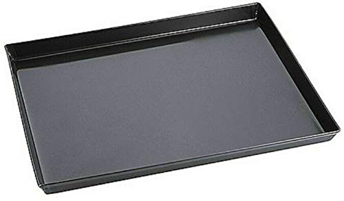 Kadida Pizzablech 60x40x2,5 cm Pizza Pizzableche eckig Blaublech 600x400 mm