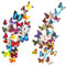 Tianorcan 80 Pièces 3D papillon stickers muraux, 4 styles de stickers muraux papillons autocollants maison chambre à coucher parti décoration