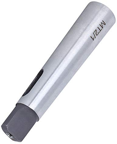 Mandrino per trapano MT1, adattatore di riduzione del cono Manicotto per trapano Argento Elevata durezza Resistenza all'usura da MT2 a MT1