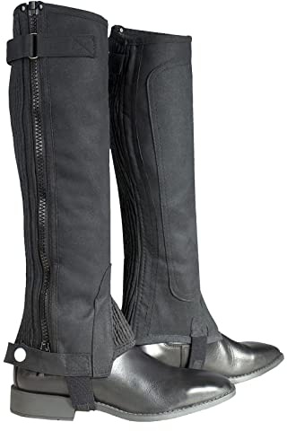 HORZE Damen Mini Chaps Amara, Halbchaps zum Reiten, Schwarz, XS