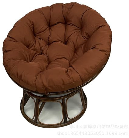 TENAGE Papasansessel Kissen,Papasan-Sitzkissen,Wasserdicht Papasan Stuhlkissen, Stuhlkissen Für Innen Balkon Draus Schaukelstuhlkissen im Freien 120cm/47inch darkcoffee